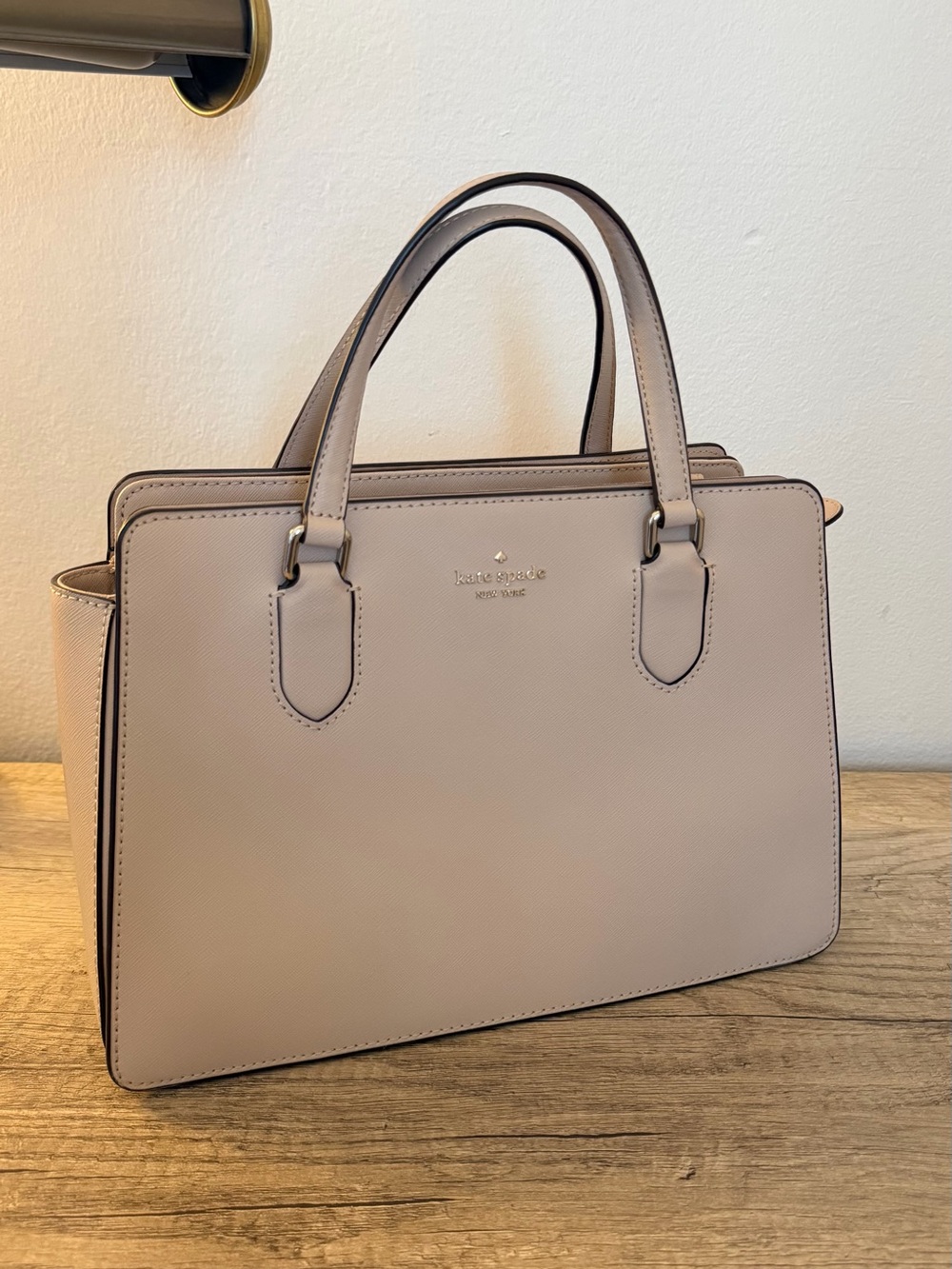 kate spade Structured Satchel in Light Taupe